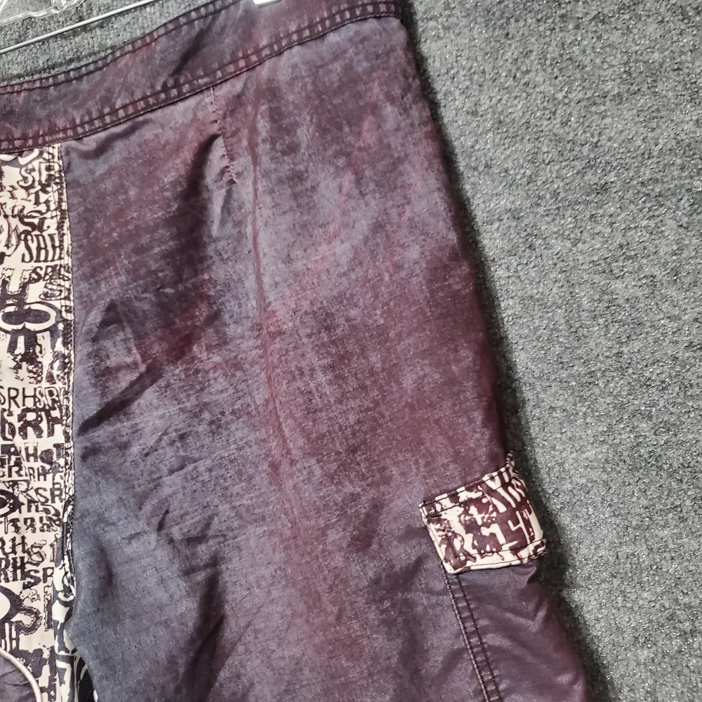 Vintage SRH Board Shorts Mens 40 Black Swim Trunks Spade Crest Y2K Surf Skate